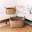 Extra grote wasmand - vierkante boho -mand - geweven decoratieve mand - opslagmand gemaakt van natuurlijke waterhyacint (2 maten) mentari