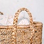 Extra grote wasmand - vierkante boho -mand - geweven decoratieve mand - opslagmand gemaakt van natuurlijke waterhyacint (2 maten) mentari