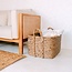 Extra grote wasmand - vierkante boho -mand - geweven decoratieve mand - opslagmand gemaakt van natuurlijke waterhyacint (2 maten) mentari