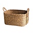 Extra grote wasmand - vierkante boho -mand - geweven decoratieve mand - opslagmand gemaakt van natuurlijke waterhyacint (2 maten) mentari