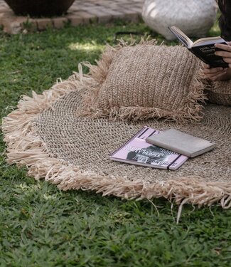 100/120cm Rond Zeegras Tapijt | Vloerkleed met Kwastjes DASA (2 maten)