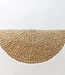 Zeegrasvloerkleed rond 100/120 cm – vloerkleed in bohostijl – rond vloerkleed naturel – handgeweven beige natuurvloerkleed (2 maten) LOKA
