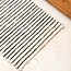 Klein katoenen vloerkleed – gestreept loper – boho vloerkleed zwart wit – zachte bedmat – handgeweven rechthoekig vloerkleed 70x50 cm UNTUK
