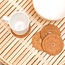 Ronde rotan onderzetters set van 4 of 8 handgemaakte TIBU