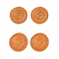 Ronde rotan onderzetters set van 4 of 8 handgemaakte TIBU
