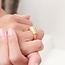 Soeji Minimalistische ring 18k verguld - gouden ring 925 zilver goud vermeil - driehoekige statement ring - JIMBARAN