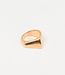 Minimalistische ring 18k verguld - gouden ring 925 zilver goud vermeil - driehoekige statement ring - JIMBARAN