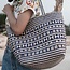Soeji Blauwe boodschappentas | Strandtas | Shopper KIDUL gemaakt van rotan