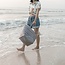 Blauwe boodschappentas | Strandtas | Shopper KIDUL gemaakt van rotan