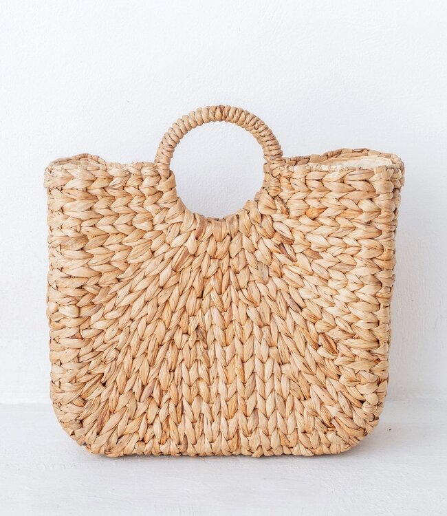 Geweven zomertas | Boodschappentas SAMBAS gemaakt van waterhyacint