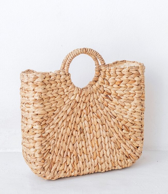 Geweven zomertas | Boodschappentas SAMBAS gemaakt van waterhyacint