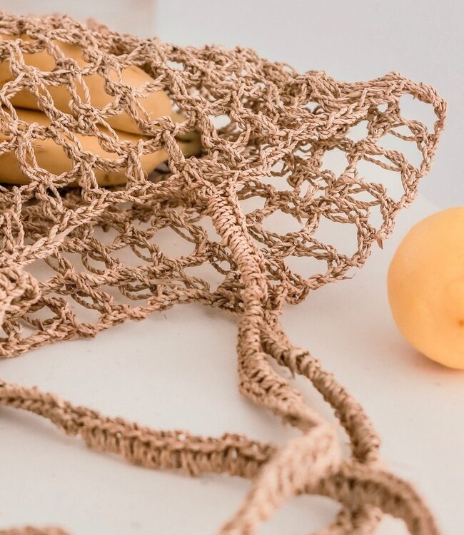 Tas van raffiakoord | Handgeweven herbruikbare boodschappentas CANANG