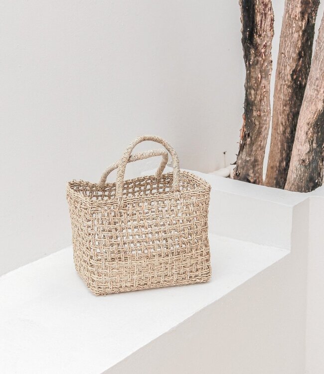 Boodschappentas | Strandtas MOYO van geweven zeegras (2 maten)