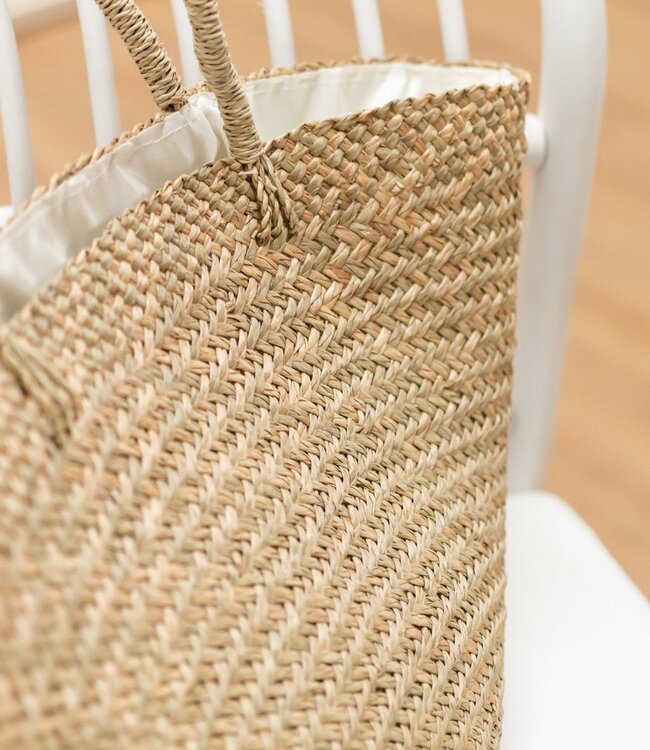 Handgeweven schoudertas Tote strandtas TAMU gemaakt van zeegras