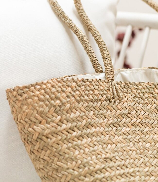 Handgeweven schoudertas Tote strandtas TAMU gemaakt van zeegras