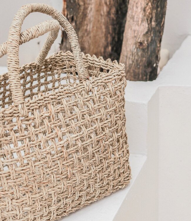 Boodschappentas | Strandtas MOYO van geweven zeegras (2 maten)