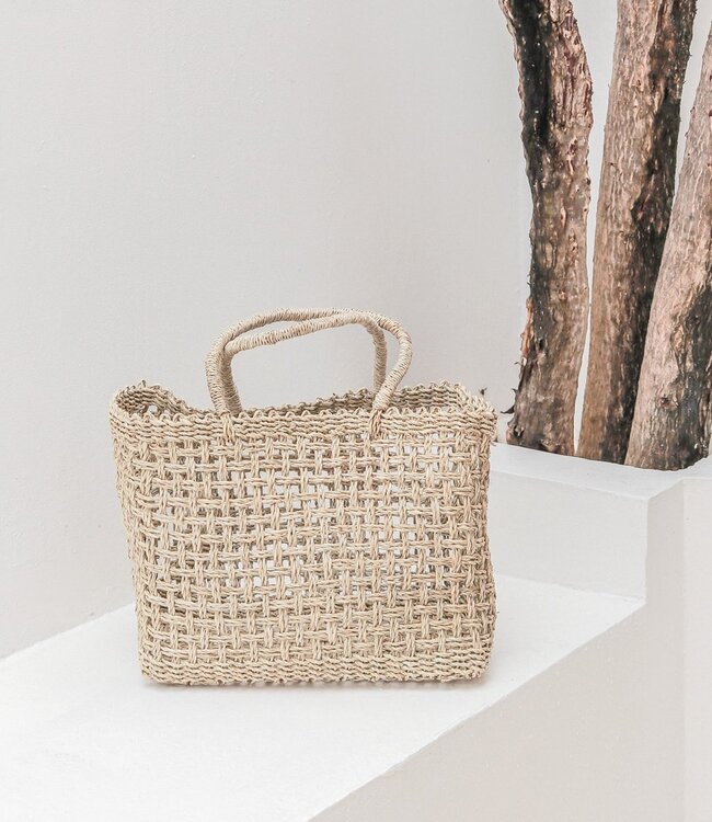 Boodschappentas | Strandtas MOYO van geweven zeegras (2 maten)