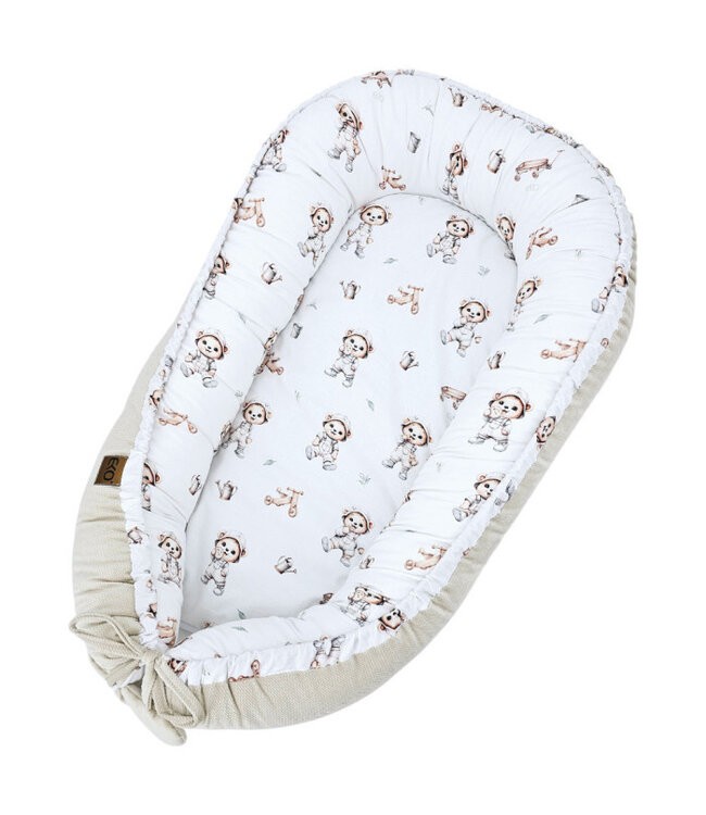 Fluwelen babycocon Tuinierbeer