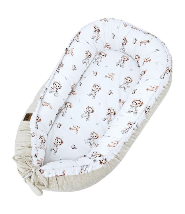 Fluwelen babycocon Tuinierbeer