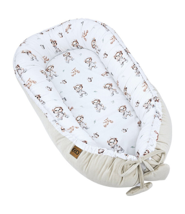 Fluwelen babycocon Tuinierbeer