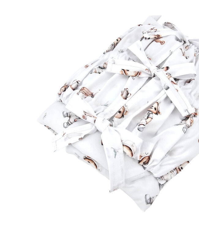 Bedrukt katoenen inbakerdoek Tuinier Beer