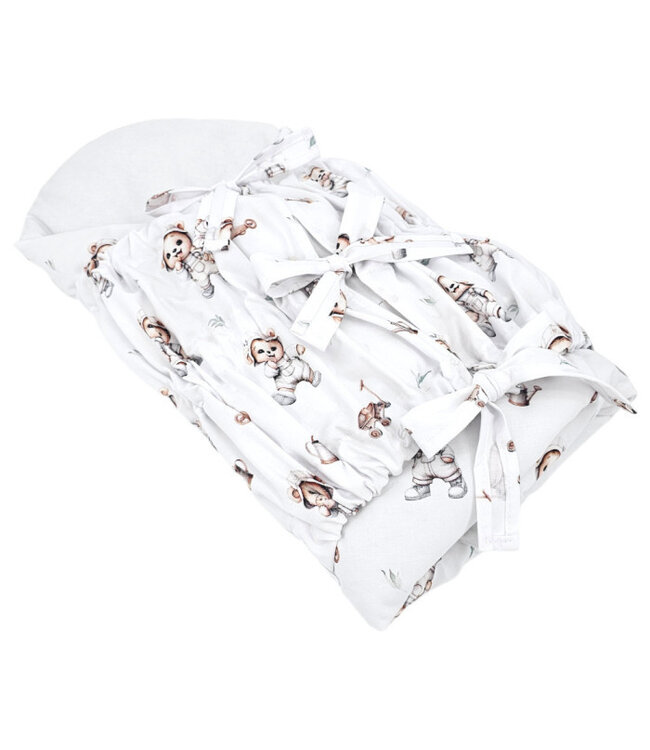 Bedrukt katoenen inbakerdoek Tuinier Beer