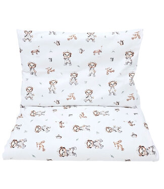 EkoKids Bedrukte katoenen dekbedovertrekset - 2-delig 135x100 cm TUINIERBEER