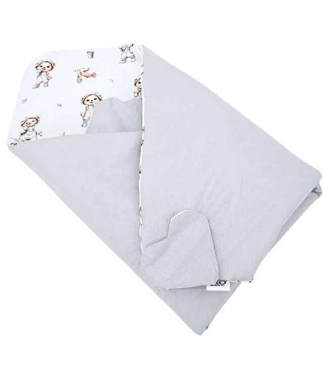 Dubbelzijdig bedrukt katoenen hoorn GARDENER BEAR