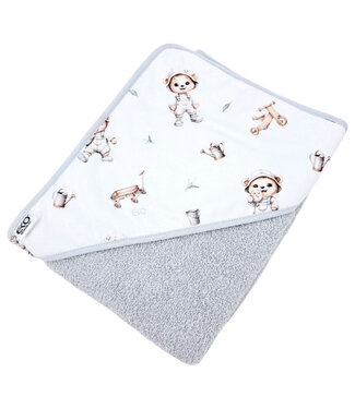 EkoKids Badjas Tuinierbeer/Grijs