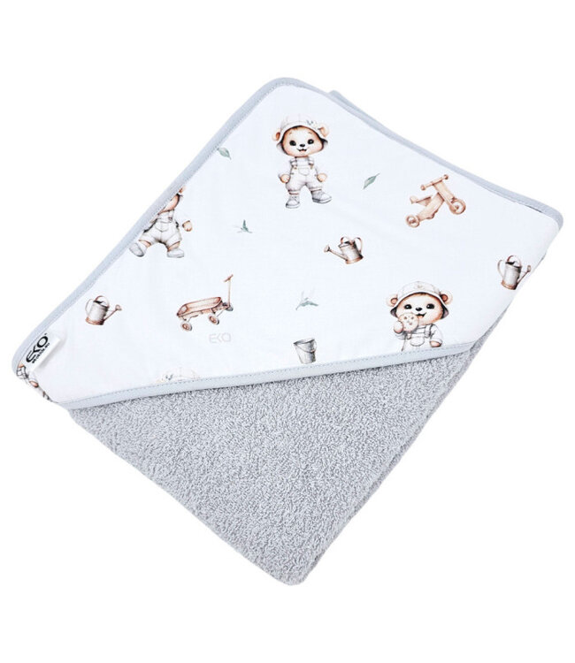 Badjas Tuinierbeer/Grijs