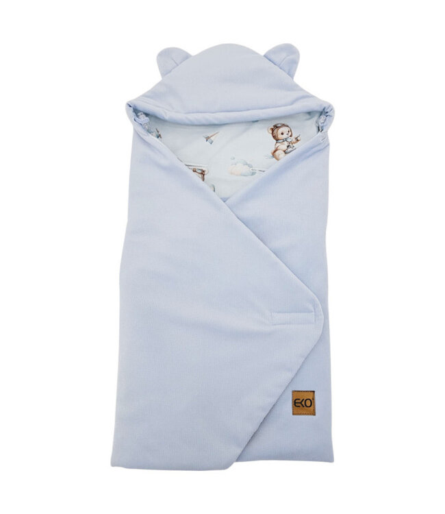 Slaapzak voor babyautostoeltje fluweel, geschikt voor 3- en 5-puntsgordels PILOT BEAR