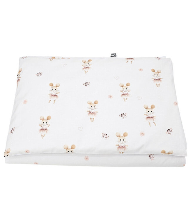 Gedrukt katoenen beddengoed - 2-delig 135 x 100 cm Ballerina Muis