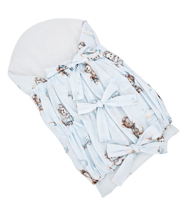 Bedrukt katoenen inbakerdoek PILOT BEAR