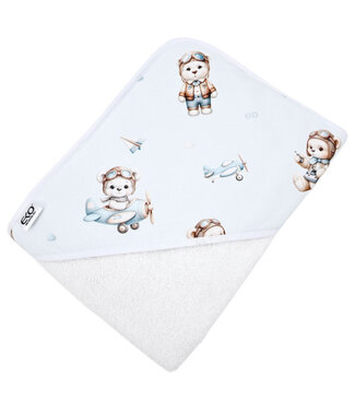 EkoKids Badjas PILOT BEAR/WIT