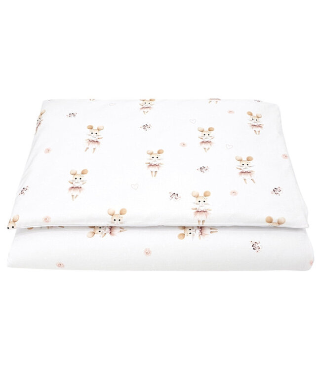 Gedrukt katoenen beddengoed - 2-delig 135 x 100 cm Ballerina Muis