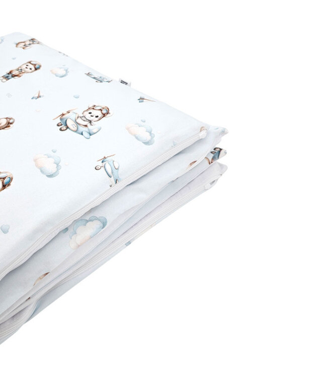 Bedrukt katoenen beddengoed - 2-delig 135x100 cm PILOT BEAR