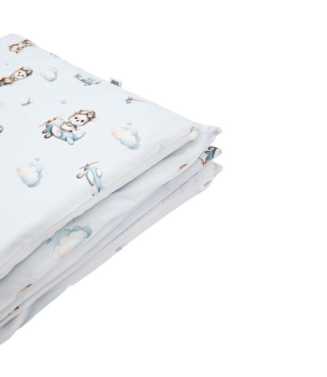 Bedrukt katoenen beddengoed - 2-delig 135x100 cm PILOT BEAR