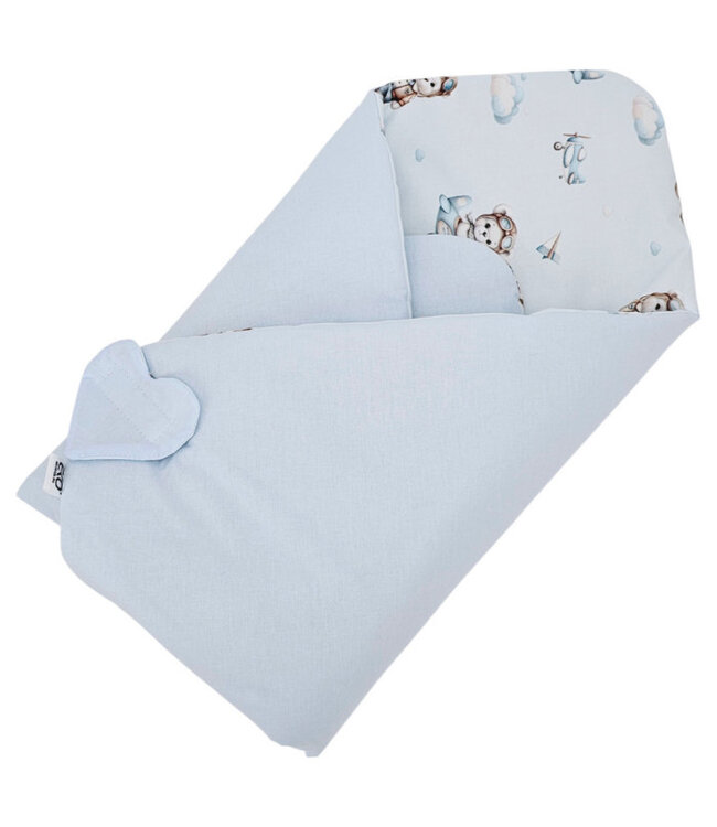 Dubbelzijdig bedrukt katoenen hoorn PILOT BEAR