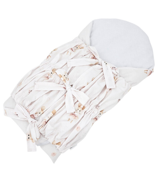 Bedrukt katoenen inbakerdoek Ballerina-muis