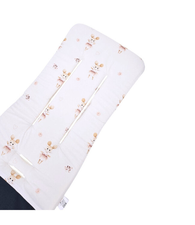 Inlegkussen voor kinderwagen met traagschuim MEMORY BALLERINA MOUSE