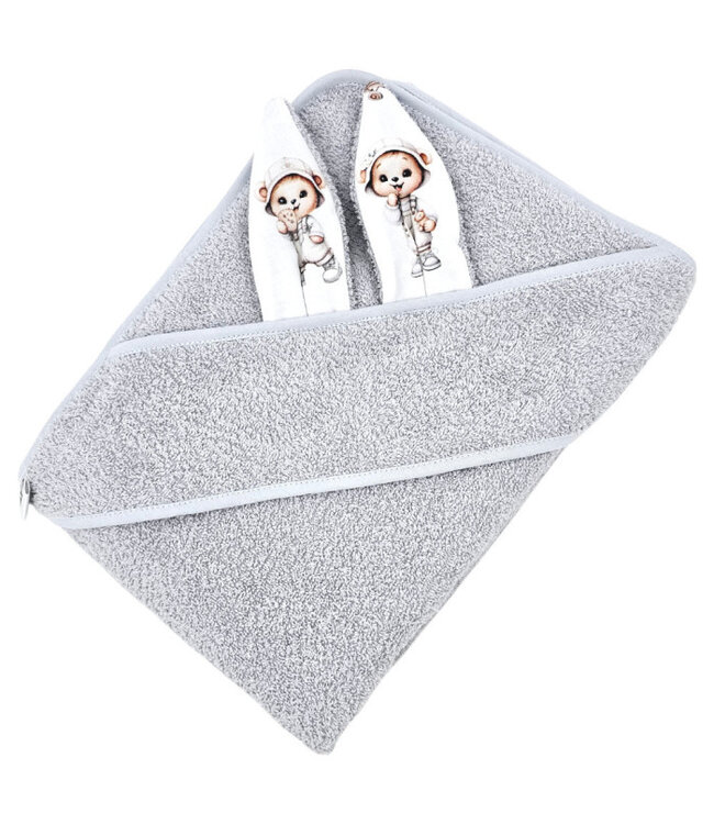 Katoenen badjas GARDENER BEAR/GRIJS