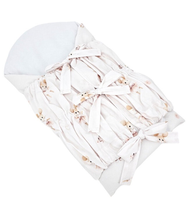 Bedrukt katoenen kegel met kokosvulling BALLERINA-MUIS