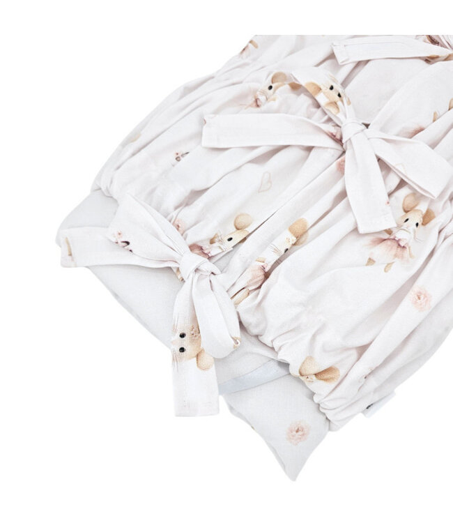 Bedrukt katoenen kegel met kokosvulling BALLERINA-MUIS