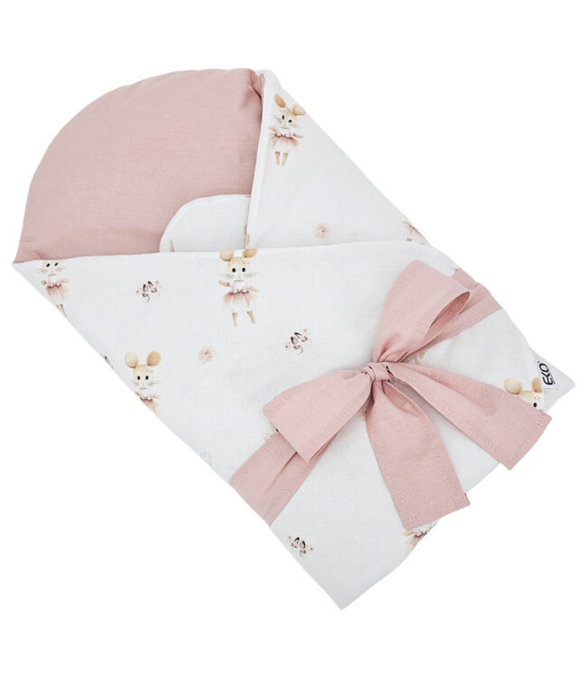 Bedrukt katoenen kegel met kokosvulling BALLERINA-MUIS