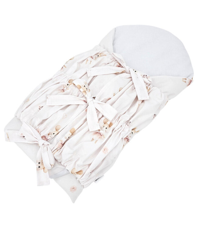 Bedrukt katoenen kegel met kokosvulling BALLERINA-MUIS