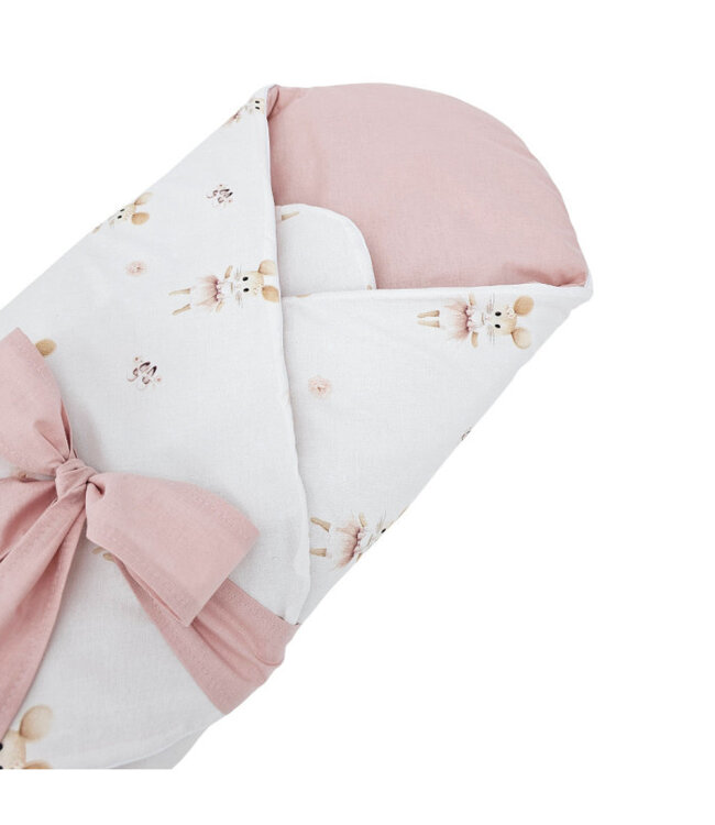 Bedrukt katoenen kegel met kokosvulling BALLERINA-MUIS