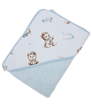 EkoKids Badjas Pilootbeer/lichtblauw
