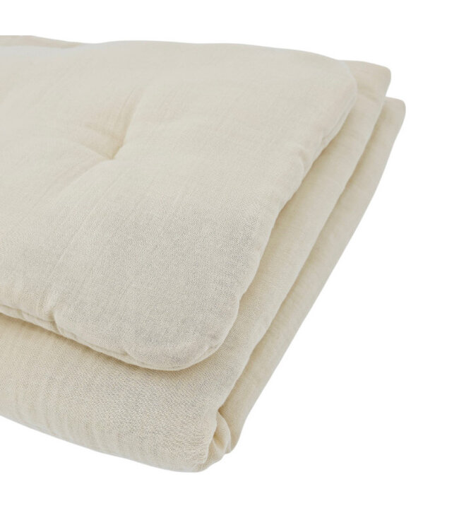 Mousseline ledikantbeddenset LATTE