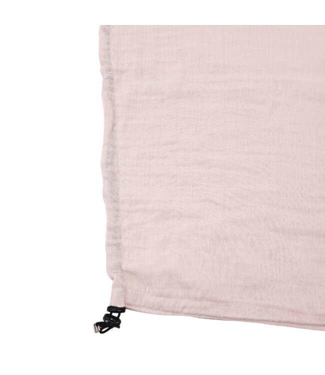 Mousseline zonneklep ROZE