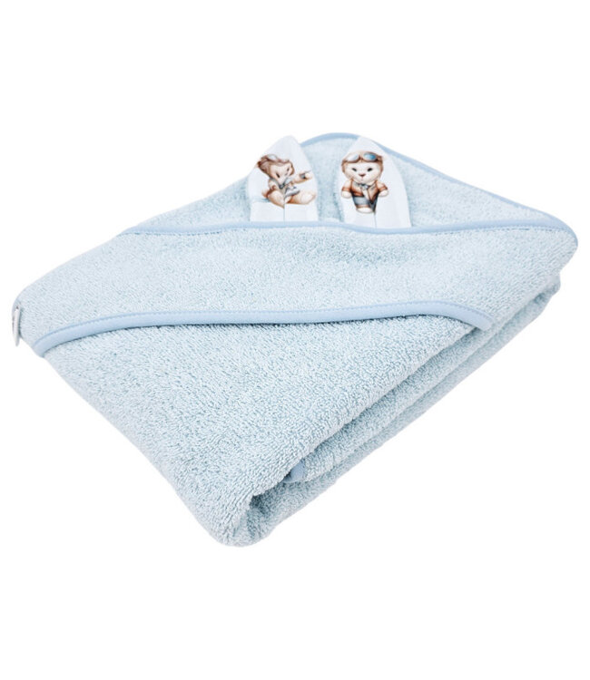 Katoenen badjas PILOT BEER/LICHTBLAUW